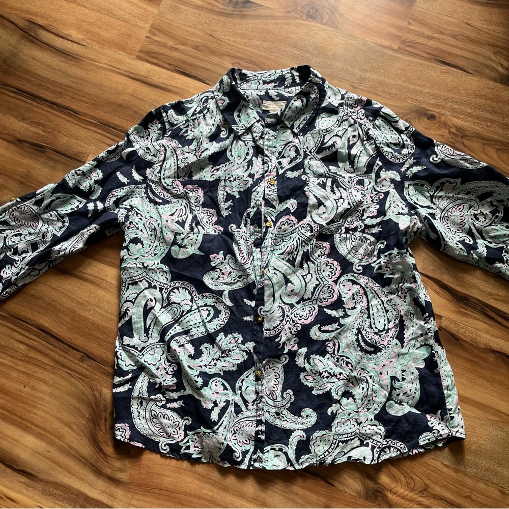 XL Charter Club Luxury Linen button up